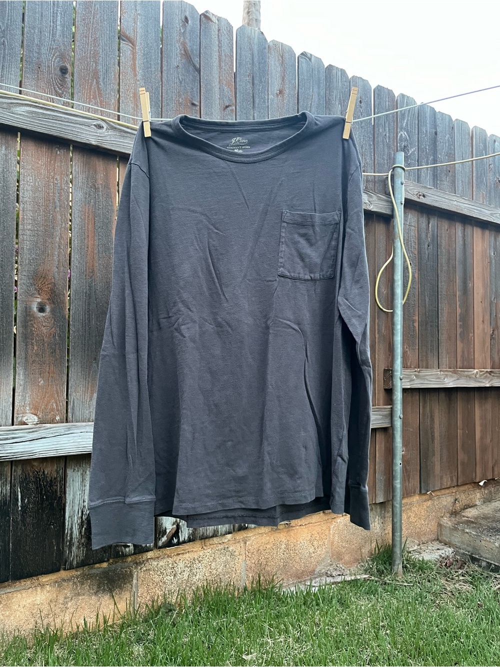 J. Crew Long Sleeve Pocket Tee - Black